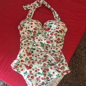 Cherry one piece swimsuit